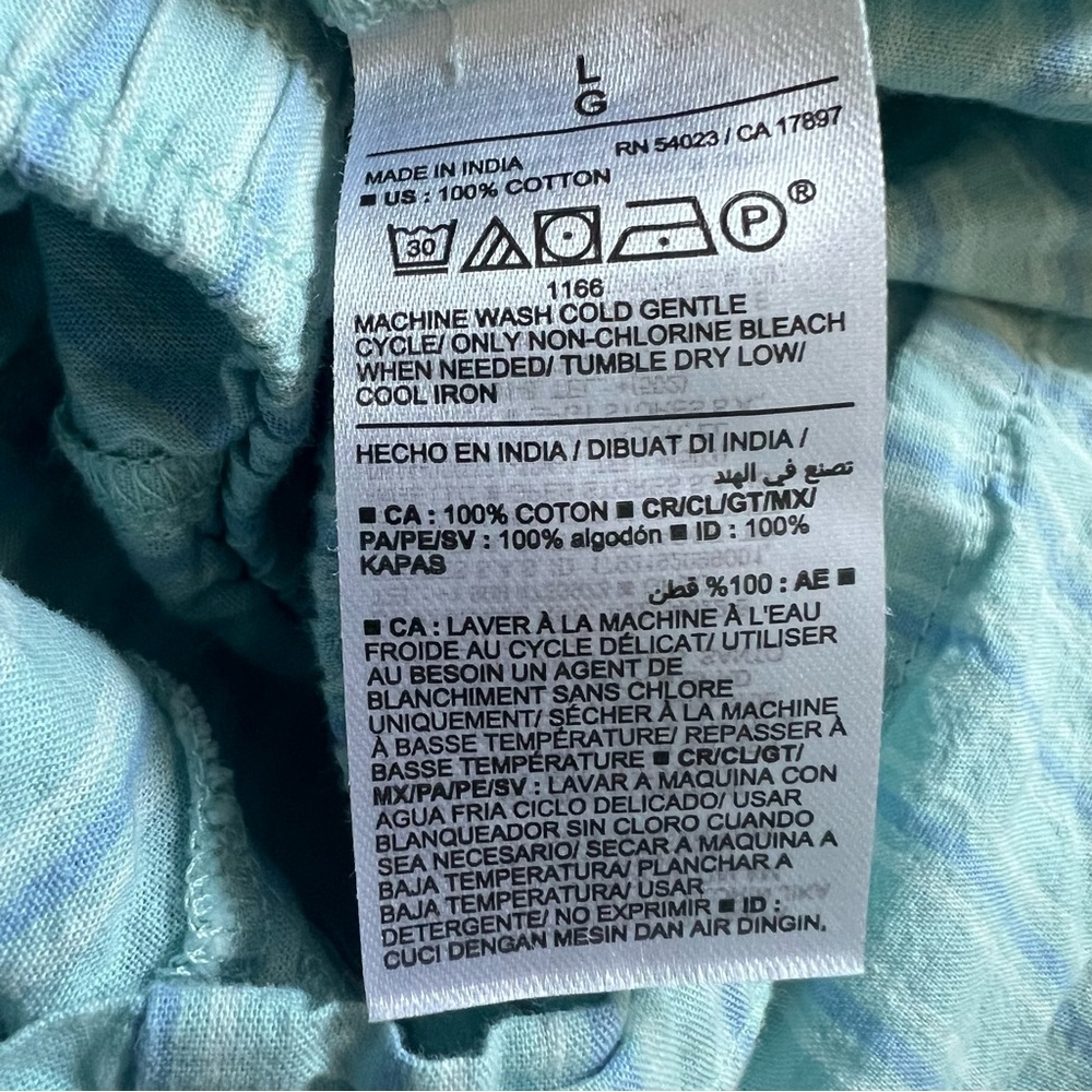 OLD NAVY Patel Blue & Green Stripes Relaxed Fit 100% Cotton Bloomer Boxer Shorts - Picture 12 of 16